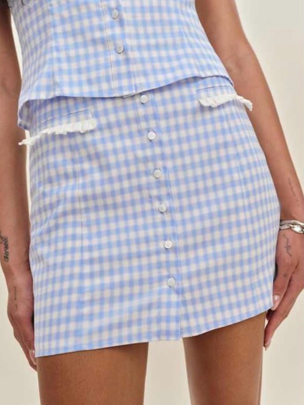 Reformation | Women's Blue Janell Two Piece 2 - Size 4 - Picture 2 of 6